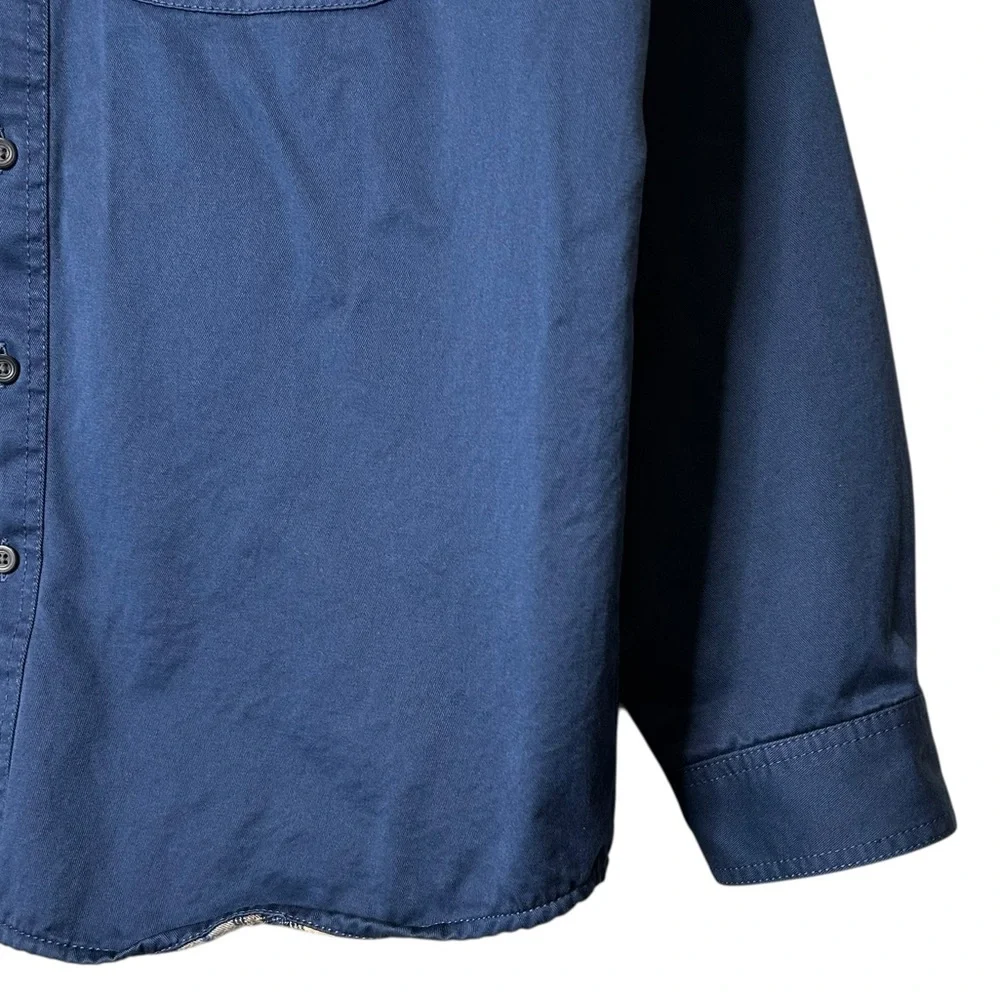 L.L. Bean Blanket Lined Shirt Jacket Flannel Workwear Blue Men’s L